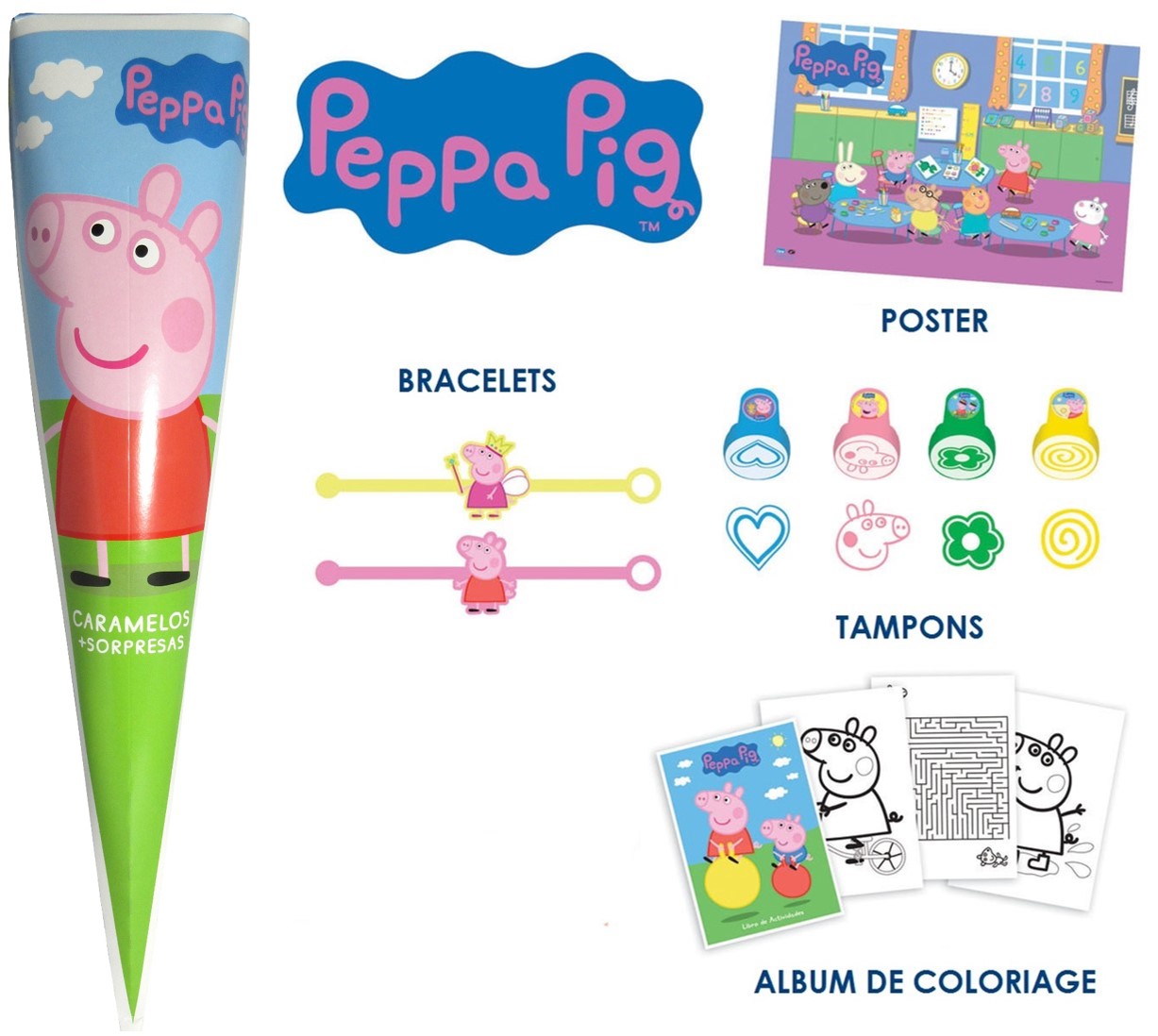 CA 6 CÔNES PEPPA PIG
