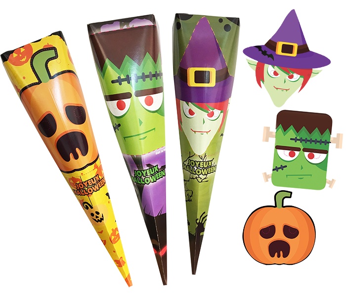 BOX 40 CÔNES HALLOWEEN (EAN UNIQUE)