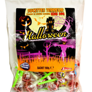 SACHET 20 SUCETTES TACHE LANGUE HALLOWEEN