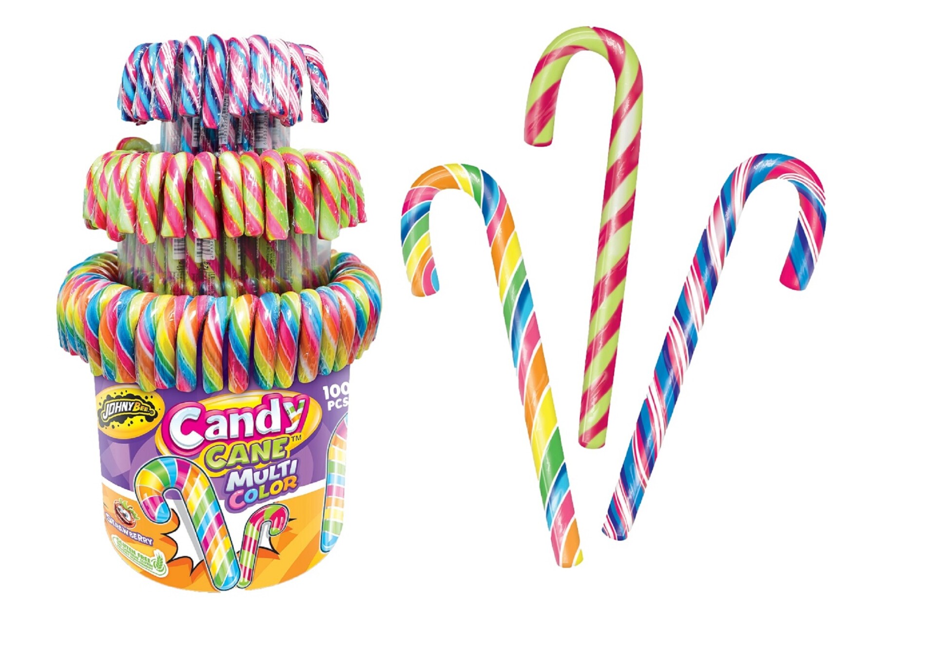 CANDY CANES MULTICOLORE 12g JOHNY BEE