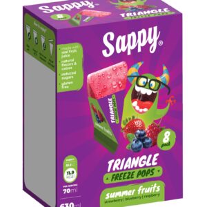 PACK GLACE SAPPY TRIANGLE SUMMER FRUITS 8x70ML