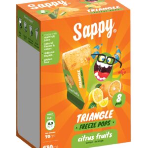 PACK GLACE SAPPY TRIANGLE CITRON / ORANGE 8x70ML