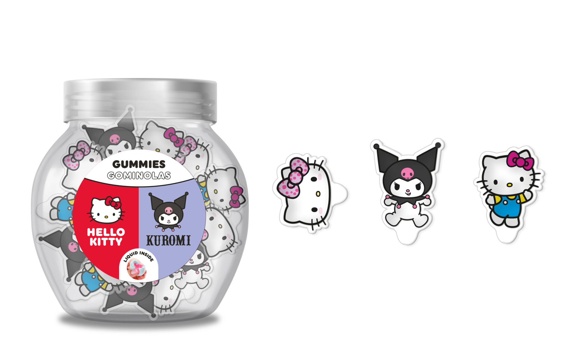 SHAPED GUMMIES IN JAR HELLO KITTY & KUROMI