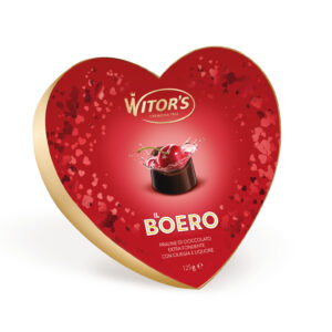 BOÎTE COEUR CHOCOLAT NOIR LIQUEUR CERISE 125g