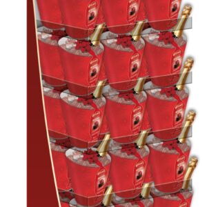 BOX 36 COFFRET SEAU + VIN PÉTILLANT CHOCOLAT NOIR LIQUEUR CERISE 260g