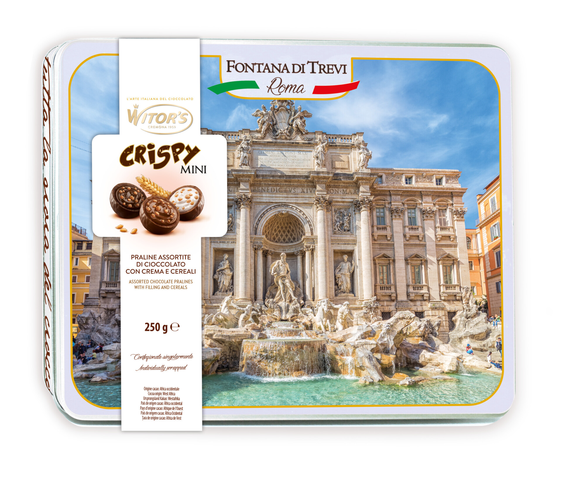 BOÎTE MÉTAL ITALIE MONUMENTS 250G