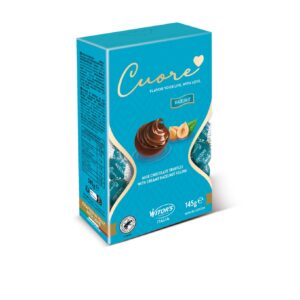 BOÎTE CUORE CHOCOLAT NOISETTE 145G